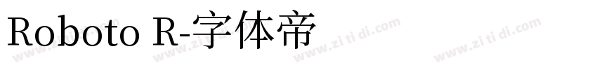 Roboto R字体转换